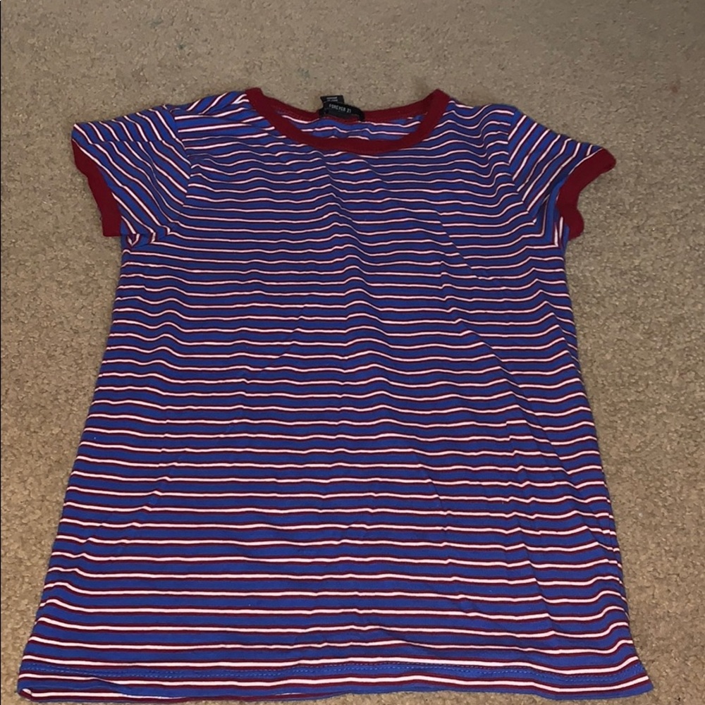 Red, white, and blue T-shirt